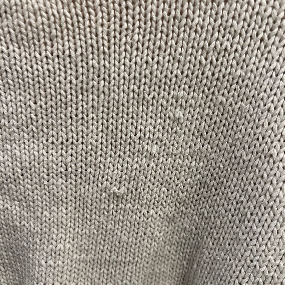 Melbourne HAND KNIT Medium Cozy Cream and Gold Nautical Crew Neck Sweater - Picture 5 of 10